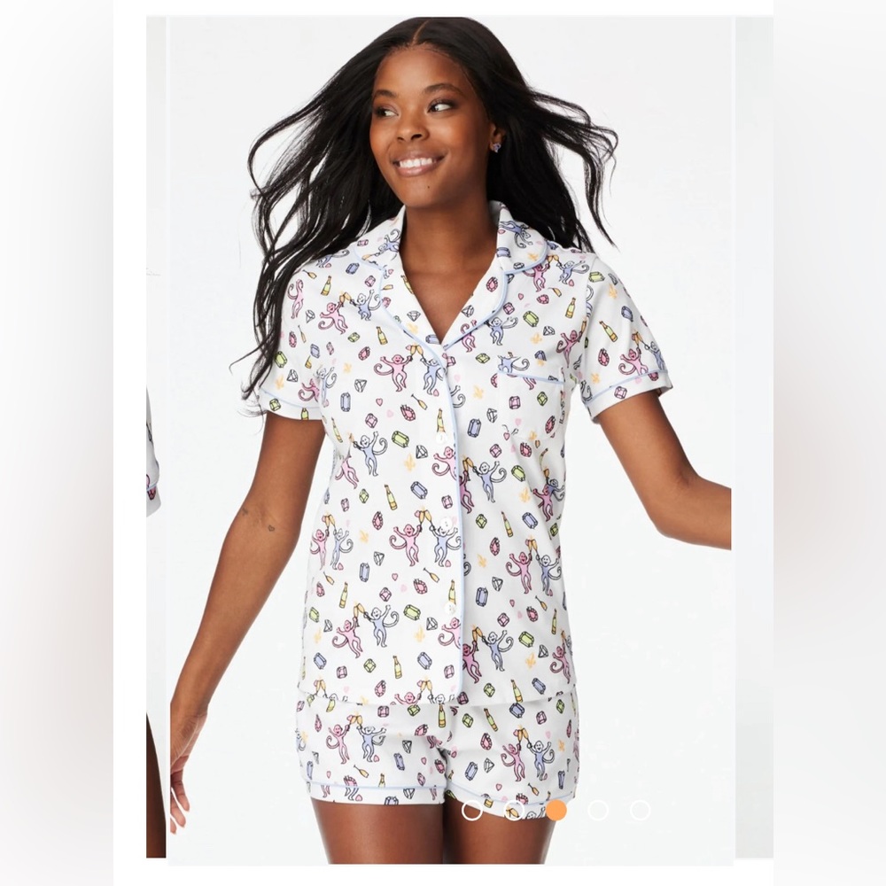 Roller Rabbit Cheery Monkey Polo Pajama small. Limited Edition-s/O all sizes